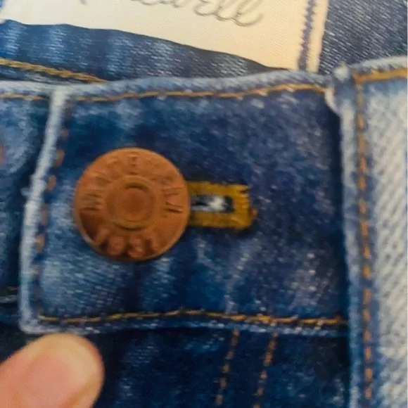 Madewell Blue Straight Ankle/Cropped Distressed Jeans  Size:26 - Picture 9 of 11